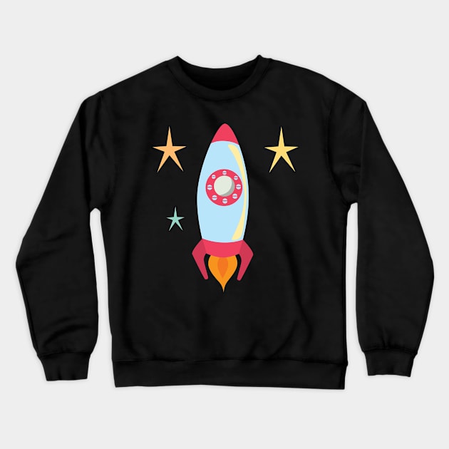 Space rocket Crewneck Sweatshirt by holidaystore